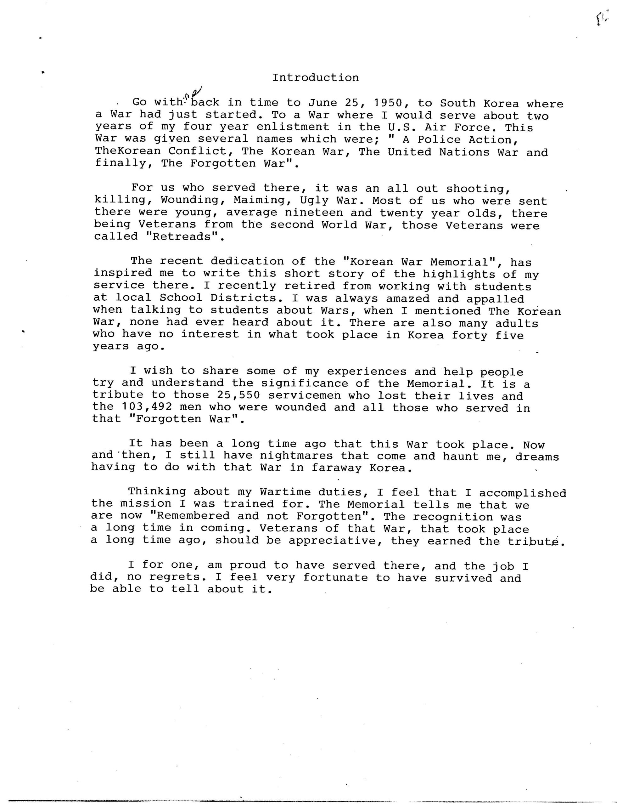 Image 2 of The Korean War Memorial and Memoirs of Service in the Forgotten War 