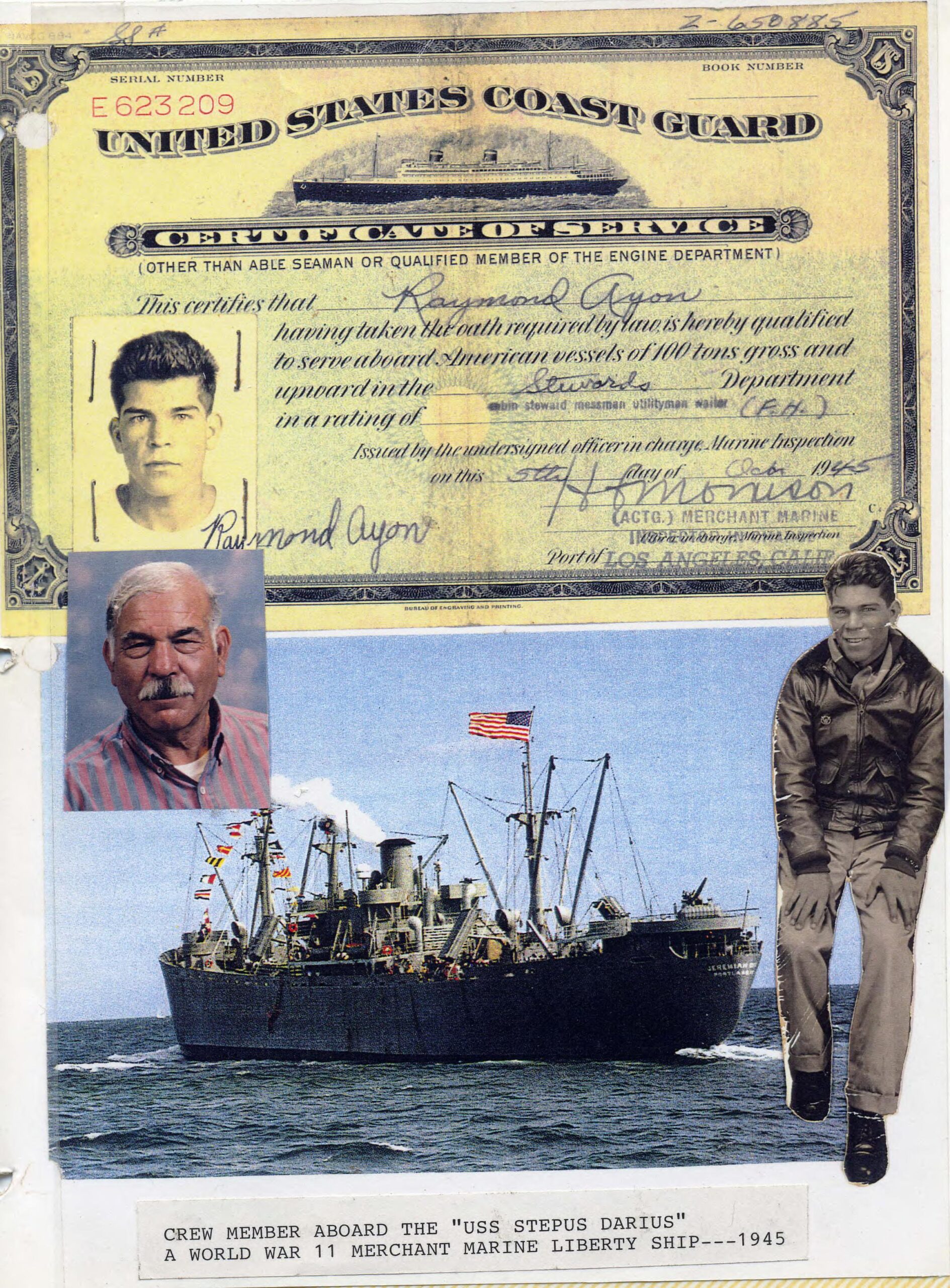 Certificate of service in the U.S. Coast Guard 