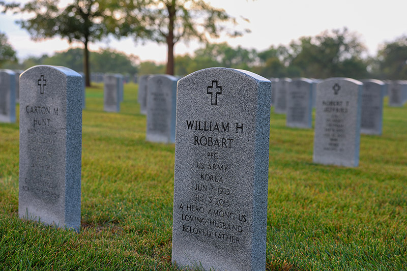 gravestones in cemetery