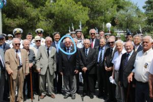 Drakos as President of the Greek Veterans of Korean War Accossiaton. 