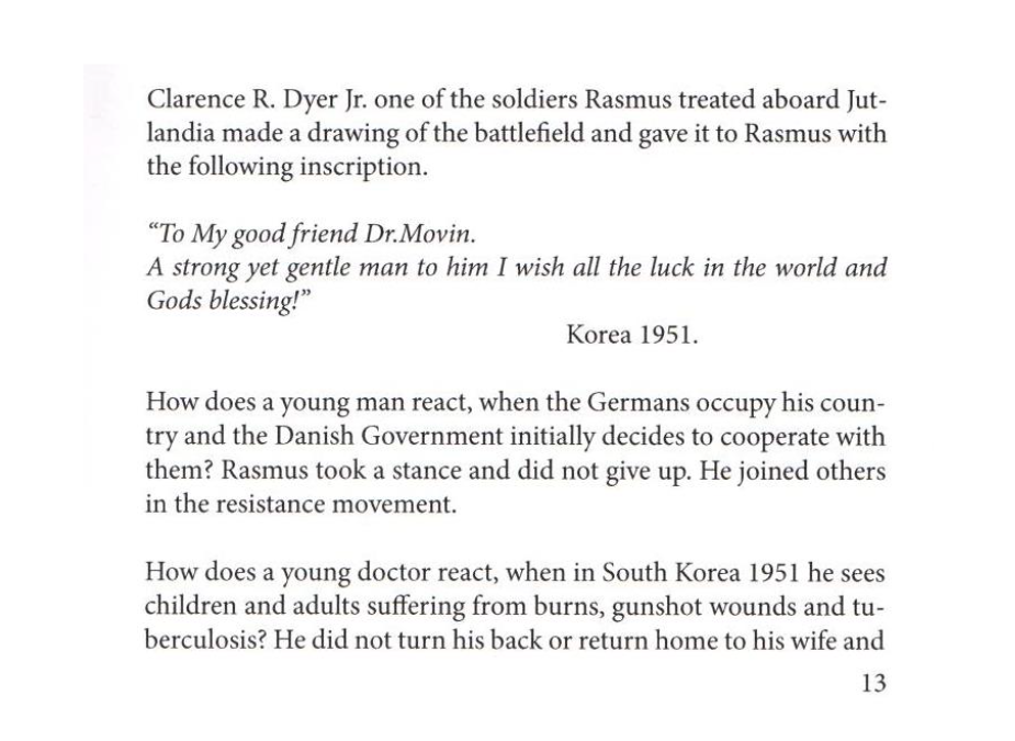 Extract from the Book: A Danish Doctor in Love & War